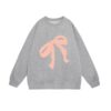 Sweet Bow Print Sweatshirt