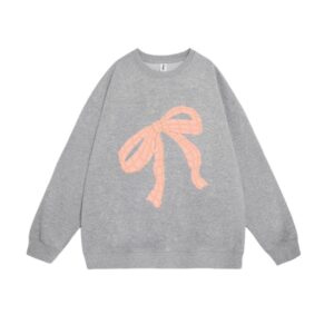 Sweet Bow Print Sweatshirt