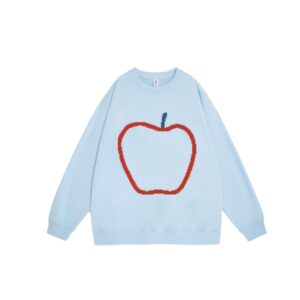 Apple Graffiti Print Sweatshirt